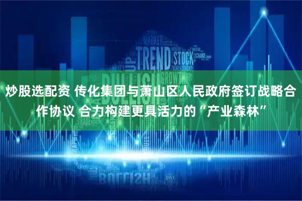 炒股选配资 传化集团与萧山区人民政府签订战略合作协议 合力构建更具活力的“产业森林”